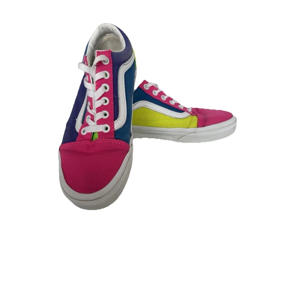 Vans Sneakers Shoes Unisex W 7.5 / M 6 Old School Neon Retro Colorful Rainbow